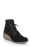 FLY LONDON NERO LACE-UP BOOTIE,NERO257FLY