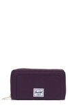 Herschel Supply Co Thomas Canvas Zip Wallet In Blackberry Wine