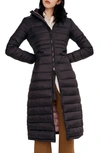 Noize Lightweight Long Puffer Coat In Black