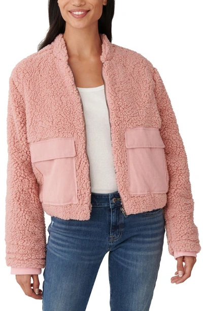 Lucky Brand Utility Teddy Jacket In Rose Tan