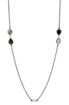 FREIDA ROTHMAN GREY MOTHER-OF-PEARL LONG STATION NECKLACE,IFPKZGPN57-36