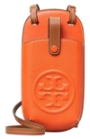 TORY BURCH PERRY BOMBE LEATHER PHONE CROSSBODY BAG,74844