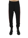 ALEXANDER MCQUEEN JERSEY JOGGING TROUSERS WITH LOGOED SIDE BANDS,625381 QPR381000