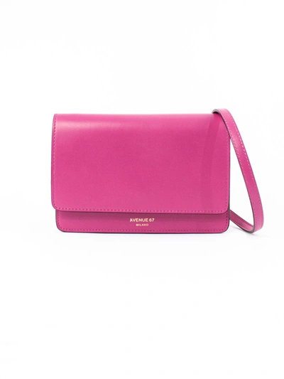 Avenue 67 Fuchsia Leather Clutch Bag In Fuxia