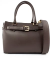 AVENUE 67 ELBAXS BAG IN BROWN LEATHER,11538219