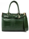 AVENUE 67 ELBAXS BAG IN GREEN LEATHER,11538218