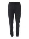 DONDUP STRETCH WOOL CHINO TROUSERS IN BLACK