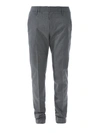 DONDUP STRETCH WOOL CHINO TROUSERS IN GREY