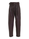 P.A.R.O.S.H HIGH-WAISTED PANT IN BROWN