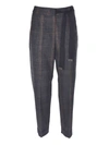 PESERICO CHECKED trousers IN GREY AND BEIGE