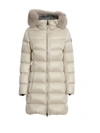COLMAR ORIGINALS QUILTED TECH FABRIC PADDED COAT IN BEIGE