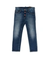 DSQUARED2 BLUE JEANS WITH LOGO BUTTONS
