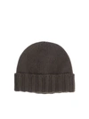 Drumohr Cuffia Rasa Cashmere Beanie In Green In Green