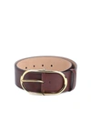 Dolce & Gabbana Oval Buckle Belt In Brown