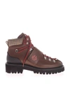 DSQUARED2 DC CREST ANKLE BOOTS IN BROWN