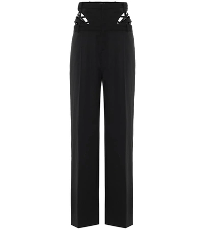Y/project Cutout-detail High-waist Trousers In Black