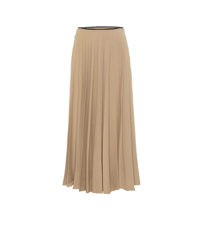 Peter Do High-rise Stretch-crêpe Midi Skirt In Taupe