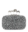 ALEXANDER MCQUEEN FOUR RING CRYSTAL-EMBELLISHED CLUTCH,P00503969