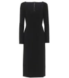 Dolce & Gabbana Stretch Jersey Long Dress W/slit In Black