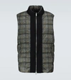 Undercover Checked Padded Vest In Multicoloured