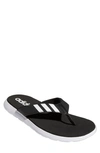 Adidas Originals Mens Adidas Comfort Flip-flops In Black/ White