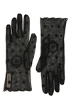 GUCCI GG LAUREL EMBROIDERED TULLE GLOVES,6384673SD00