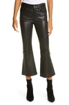 FRAME LE CROP FLARE LEATHER PANTS,LWLT0401