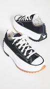 Converse Black Run Star Hike Low Top Sneakers In Black/white/gum