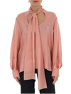 Chloé Scoop-neck Silk Blouse In Tan Rose