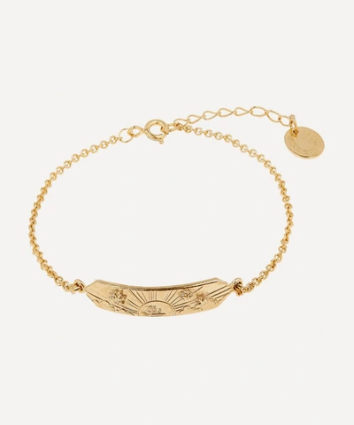 Alex Monroe Gold-plated Sail Into The Sunset Engraved Id Bracelet