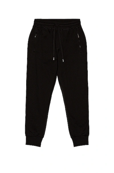 Dolce & Gabbana Dolce And Gabbana Black Logo Plaque Sweatpants