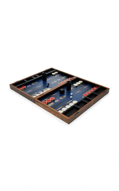Alexandra Llewellyn M'o Exclusive Robot Backgammon Set In Blue