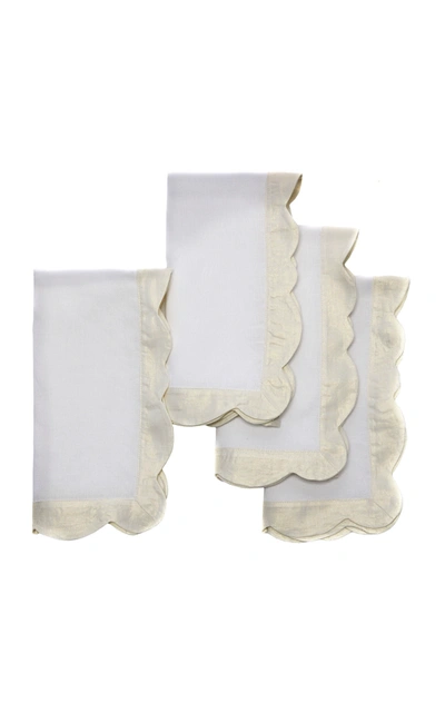 Alex Papachristidis Exclusive Set-of-four Hollywood Regency Dinner Napkins In Gold