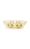 Moda Domus Oval Raffia Basket In Green