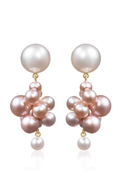 Sophie Bille Brahe Women's Classic Collection 14k Yellow Gold & 2.5-8.5mm Rose Pearl Botticelli Cluster Drop Earrings