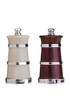 MODA DOMUS IVORY SALT AND WOOD PEPPER SHAKER SET