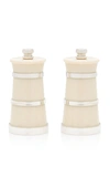 Moda Domus Ivory Silver Salt And Pepper Grinder Set In Ivory