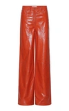 REMAIN ARIANE LEATHER WIDE-LEG TROUSERS