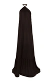 ANDRES OTALORA ILIA HALTER STRETCH MAXI DRESS