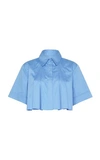 AJE WOMEN'S SAVOY PLEATED COTTON CROPPED SHIRT