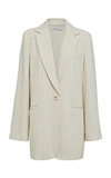 ANNA QUAN WOMEN'S GIANNA LONG TWILL BLAZER