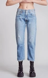 R13 WOMEN'S BOYFRIEND RIGID MID-RISE STRAIGHT-LEG JEANS