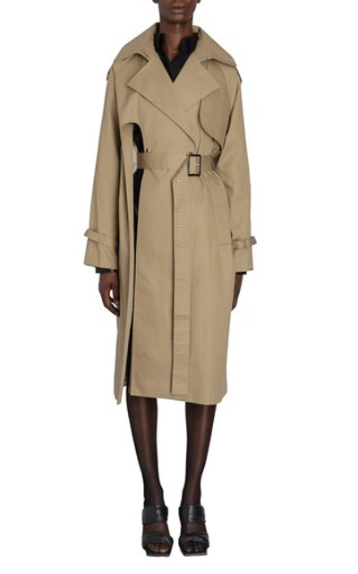 Boyarovskaya Women's Gabardine Trench Coat In Neutral,white