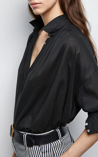 Nili Lotan Women's Miles Oversized Cotton Shirt In Black
