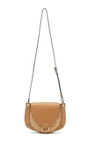 ULLA JOHNSON GENEVIEVE LEATHER AND RAFFIA CROSSBODY BAG