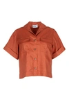 MATTHEW BRUCH WOMEN'S SAFARI LINEN CAMP SHIRT