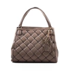 LA CARRIE WOVEN TAUPE SHOPPING BAG