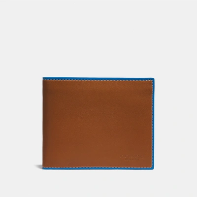 Coach 3-in-1 Wallet In Saddle/pacific