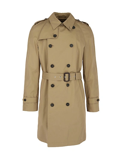 Dunhill Cotton-blend Trench Coat In Brown