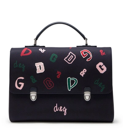 Dolce & Gabbana Kids Logo Print Satchel Backpack